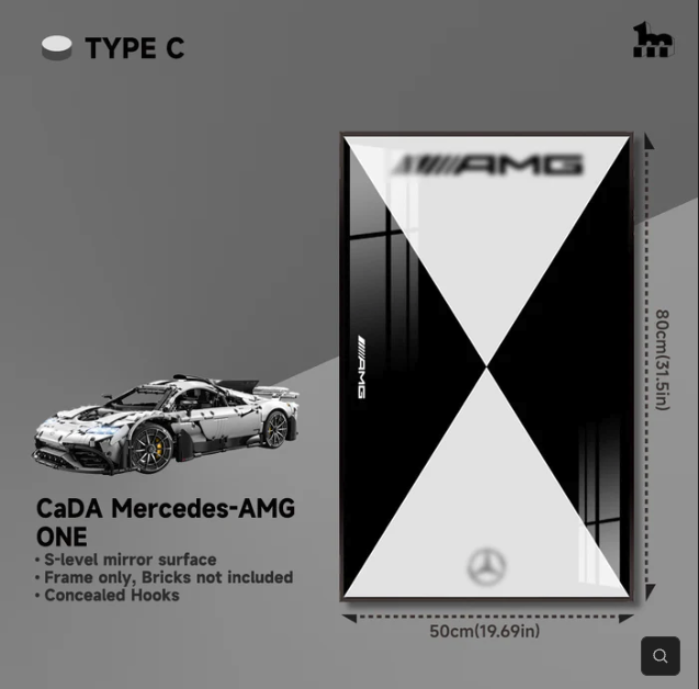 Display Rahmen für CADA Mercedes AMG ONE