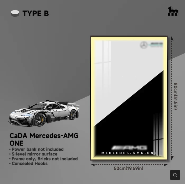 Display Rahmen für CADA Mercedes AMG ONE