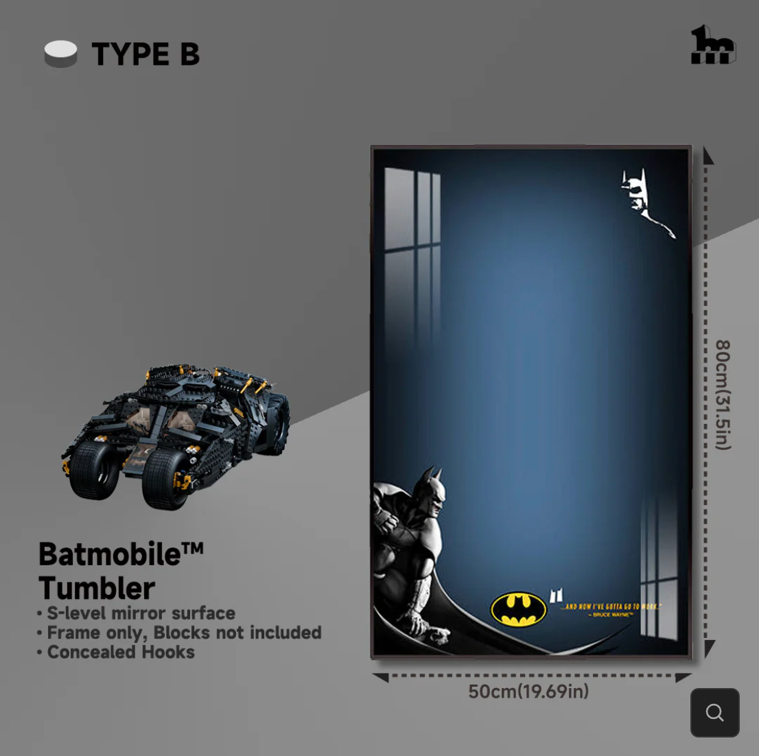 Display Rahmen für LEGO® TECHNIC™ Batmobile Tumbler