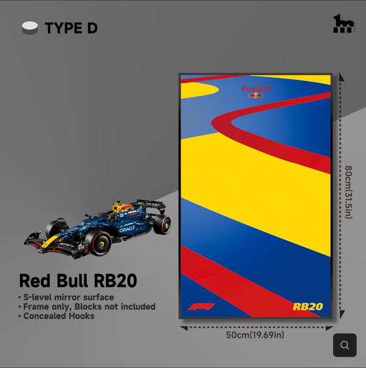 Display Rahmen für LEGO® TECHNIC™ Oracle Red Bull RB20 F1 Car 42206
