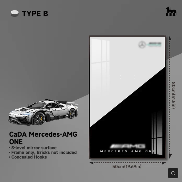 Display Rahmen für CADA Mercedes AMG ONE