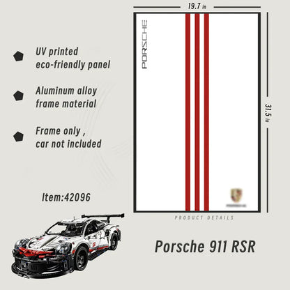 Display Rahmen für LEGO® TECHNIC™ Porsche 911 RSR 42096